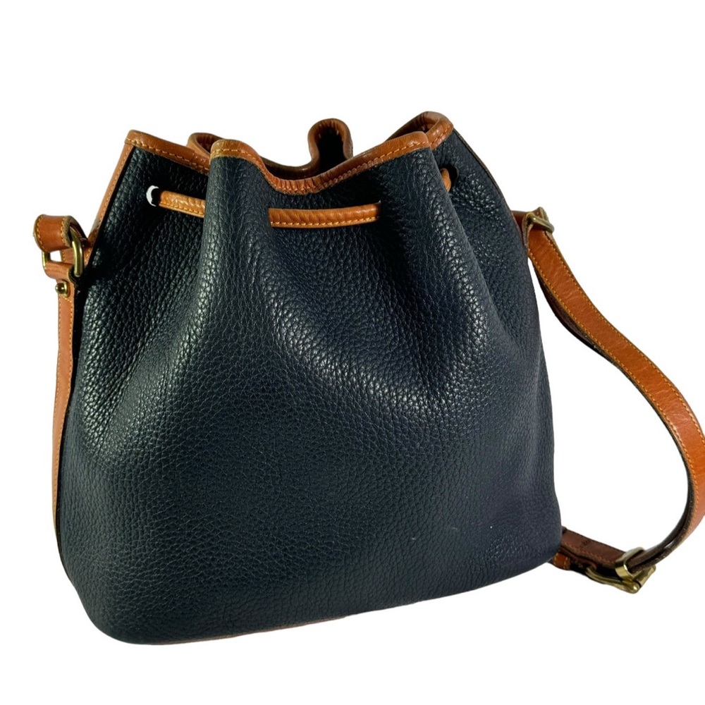 New Dooney & Burke Pebble Grain Leather
Drawstring Crossbody Bucket Bag. - Picture 4 of 16